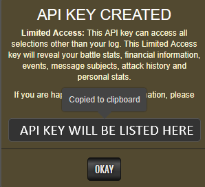 Copy your API key